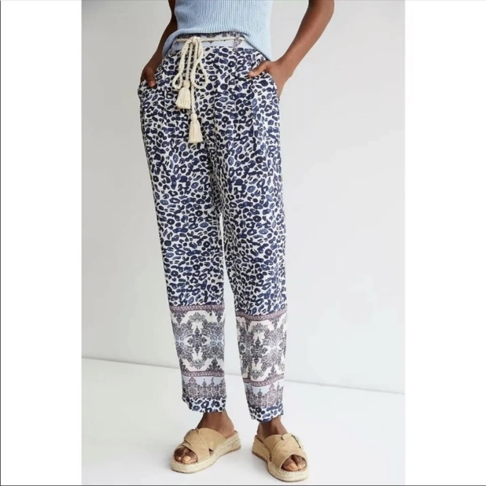 Anthropologie | Ollari Tasseled Tapered Trousers S Beachy